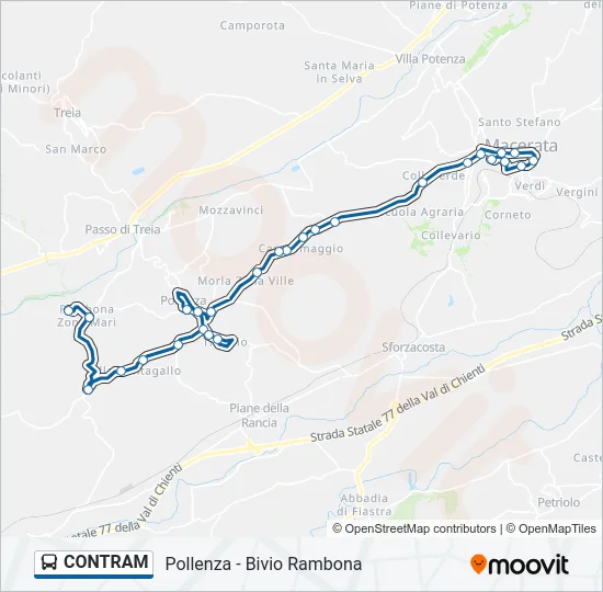 CONTRAM Bus Line Map