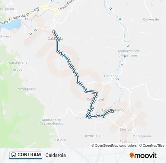 CONTRAM Bus Line Map