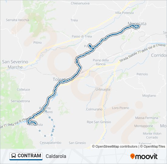 CONTRAM Bus Line Map