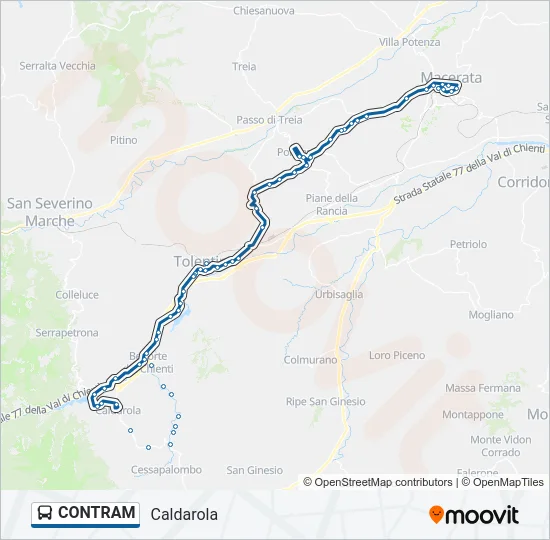 CONTRAM Bus Line Map