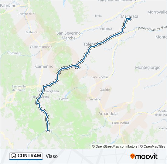 CONTRAM Bus Line Map