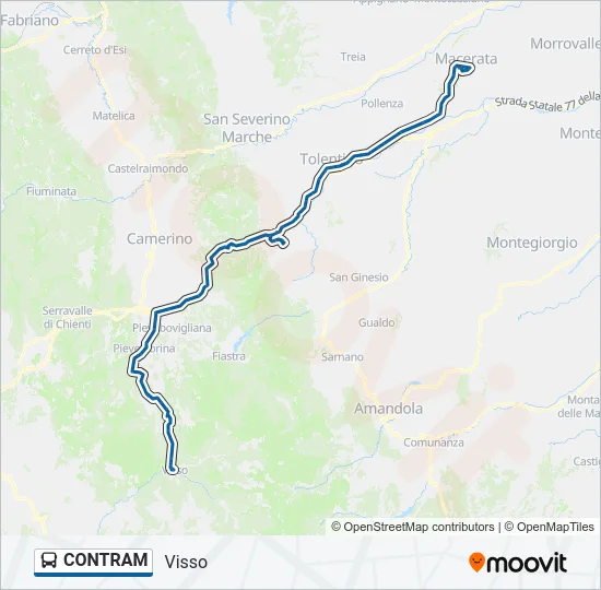 CONTRAM Bus Line Map