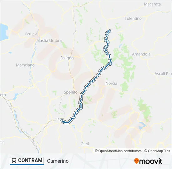 CONTRAM Bus Line Map
