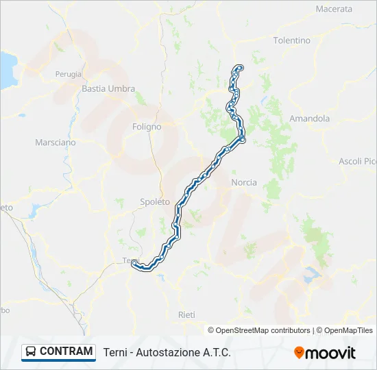 CONTRAM Bus Line Map