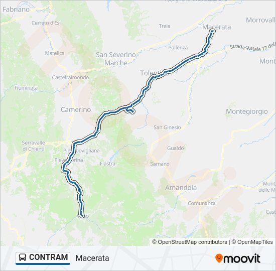 CONTRAM Bus Line Map