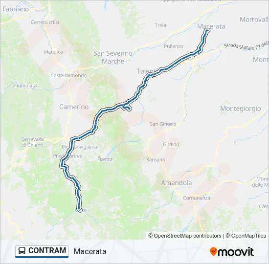 CONTRAM Bus Line Map