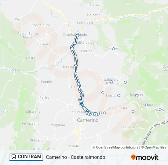 CONTRAM Bus Line Map