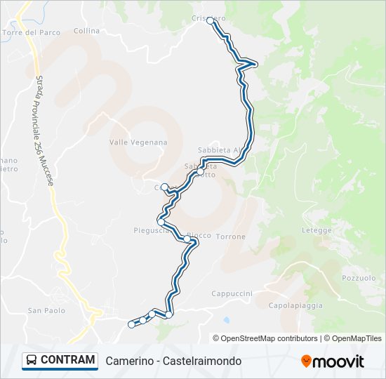 CONTRAM Bus Line Map