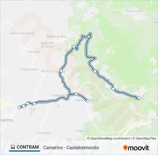 CONTRAM Bus Line Map