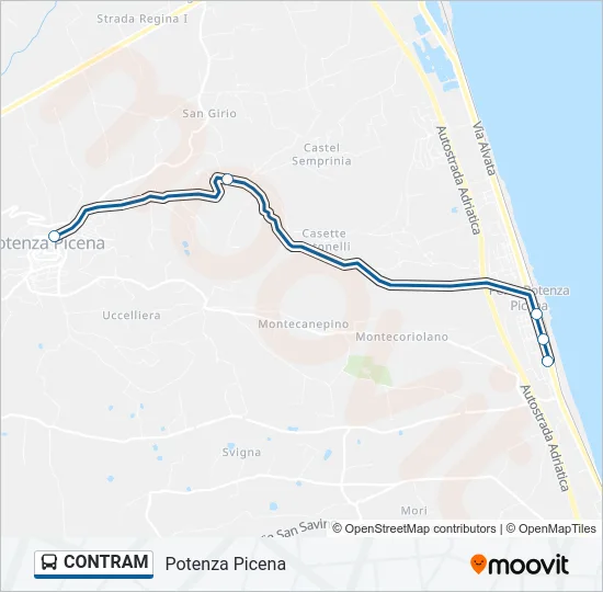 CONTRAM Bus Line Map