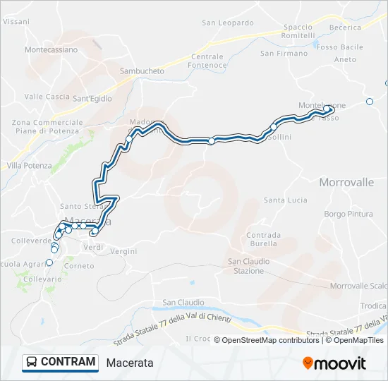 CONTRAM Bus Line Map