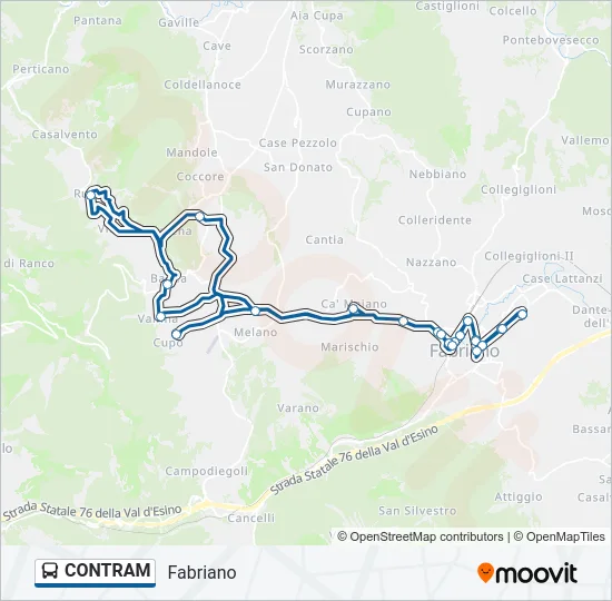 CONTRAM Bus Line Map