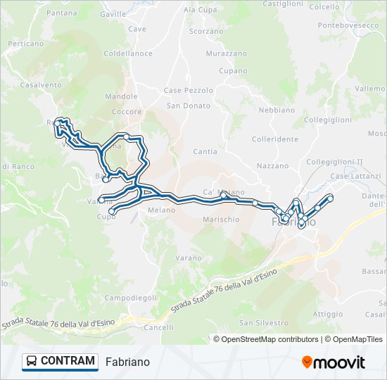 CONTRAM bus Line Map