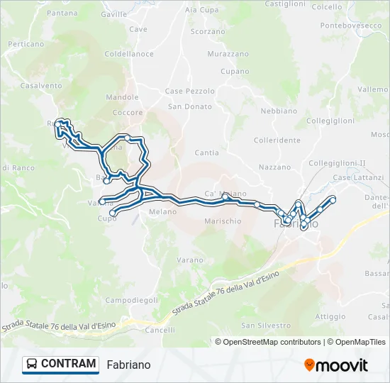 CONTRAM Bus Line Map