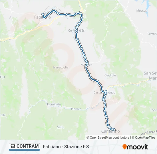 CONTRAM Bus Line Map