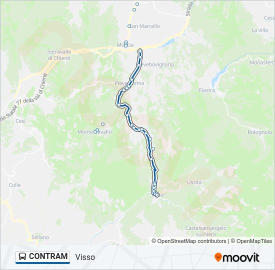 CONTRAM Bus Line Map