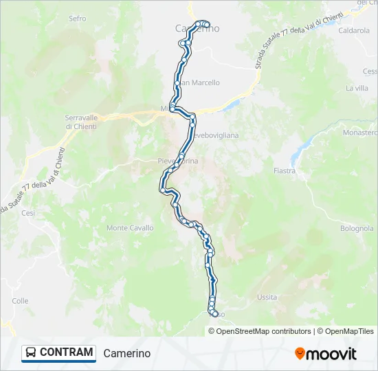 CONTRAM Bus Line Map