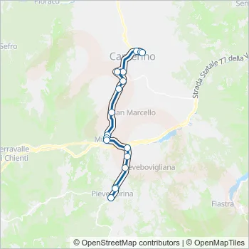 CONTRAM Bus Line Map