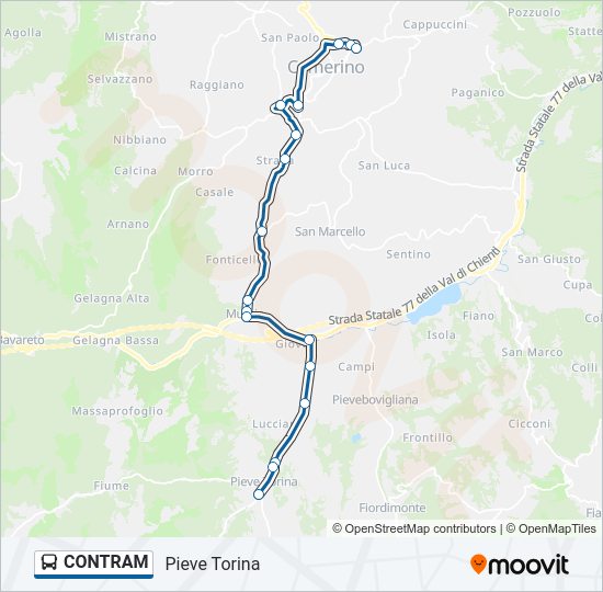 CONTRAM Bus Line Map