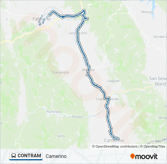 CONTRAM Bus Line Map