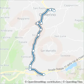 CONTRAM Bus Line Map
