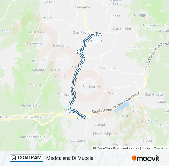 CONTRAM Bus Line Map