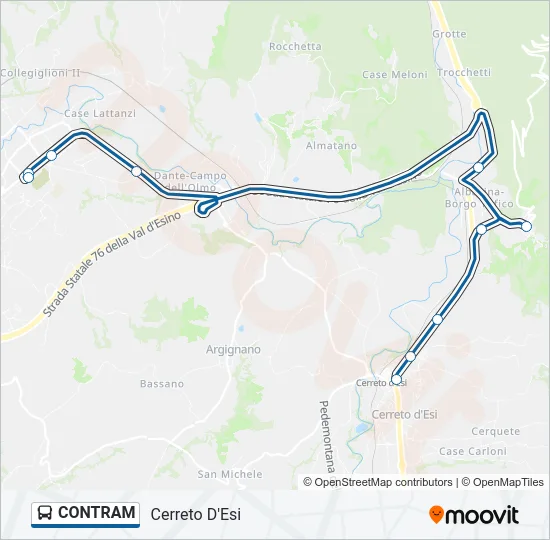 CONTRAM Bus Line Map