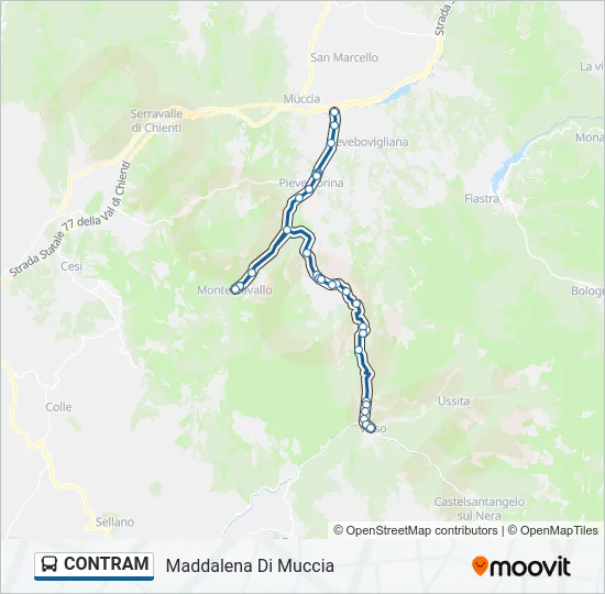CONTRAM Bus Line Map