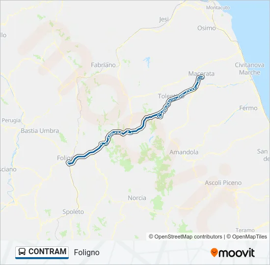 CONTRAM Bus Line Map