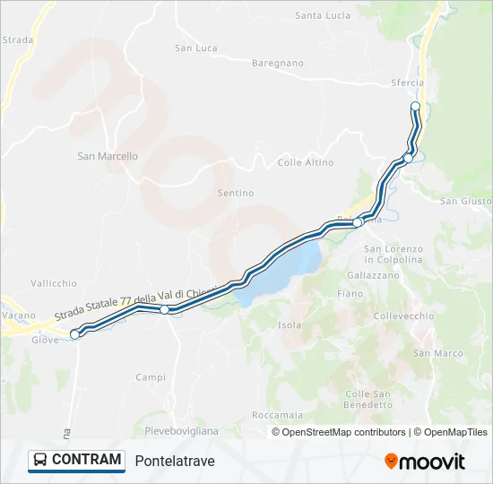 CONTRAM Bus Line Map