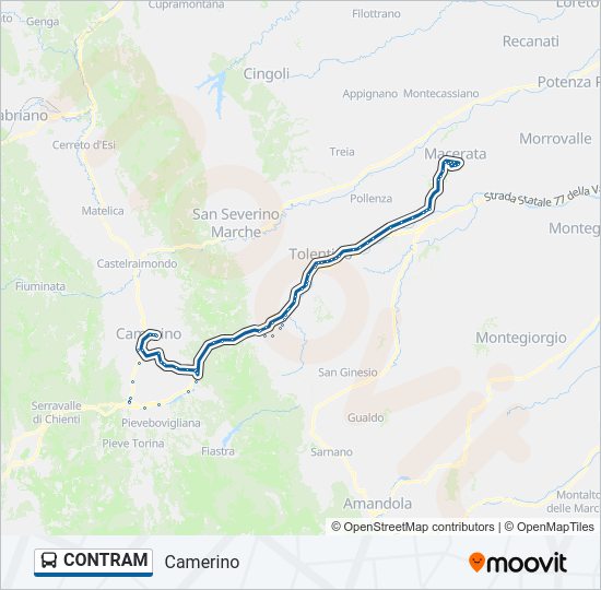CONTRAM Bus Line Map