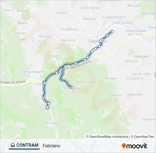 CONTRAM Bus Line Map