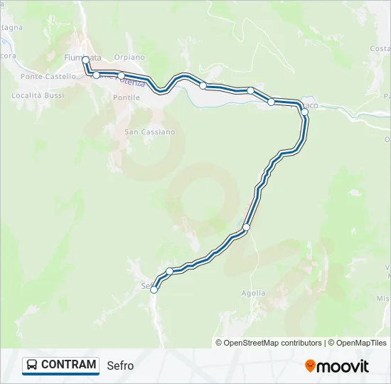 CONTRAM Bus Line Map