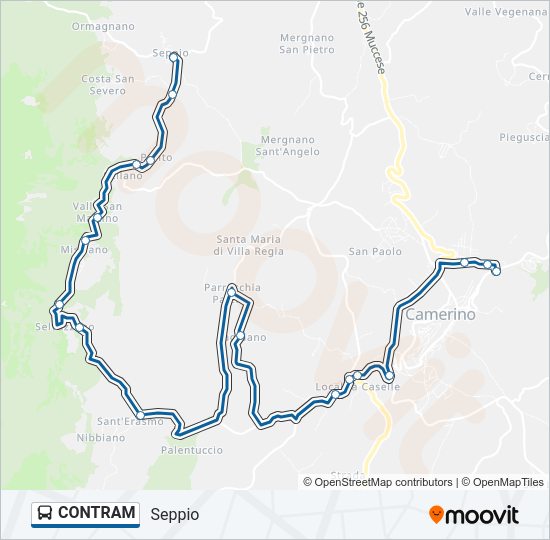 CONTRAM Bus Line Map