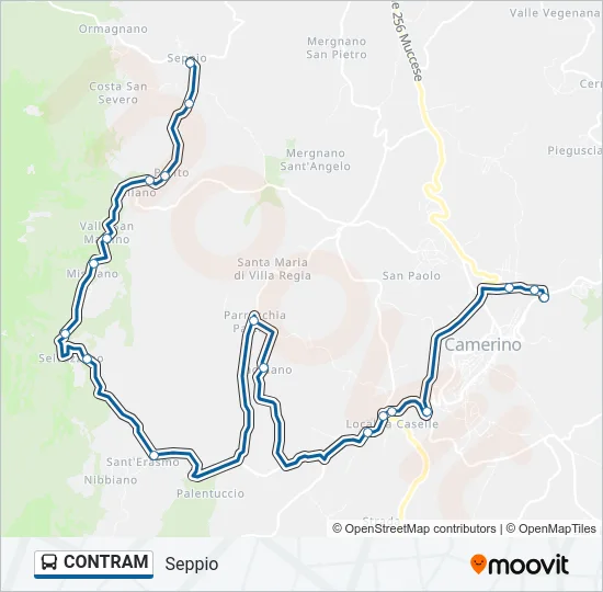 CONTRAM Bus Line Map