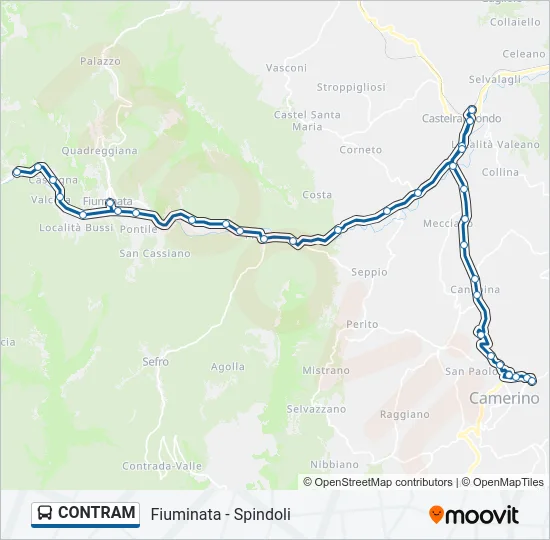 CONTRAM Bus Line Map