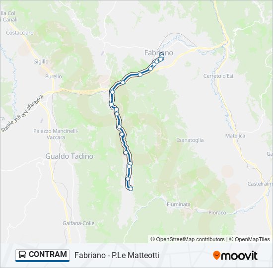 CONTRAM bus Line Map