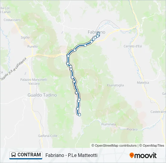 CONTRAM Bus Line Map