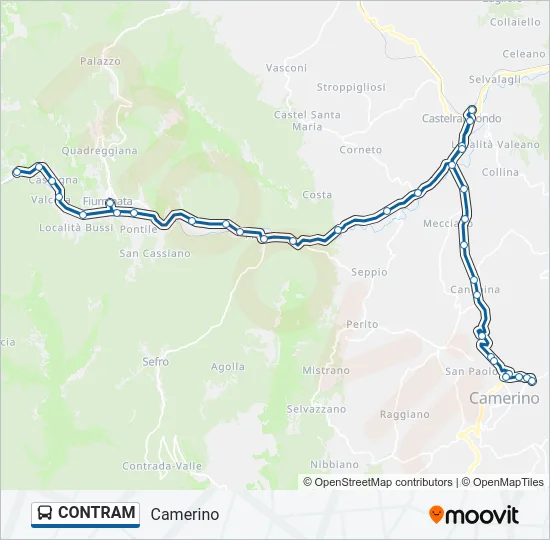 CONTRAM Bus Line Map