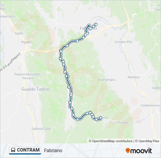 CONTRAM Bus Line Map