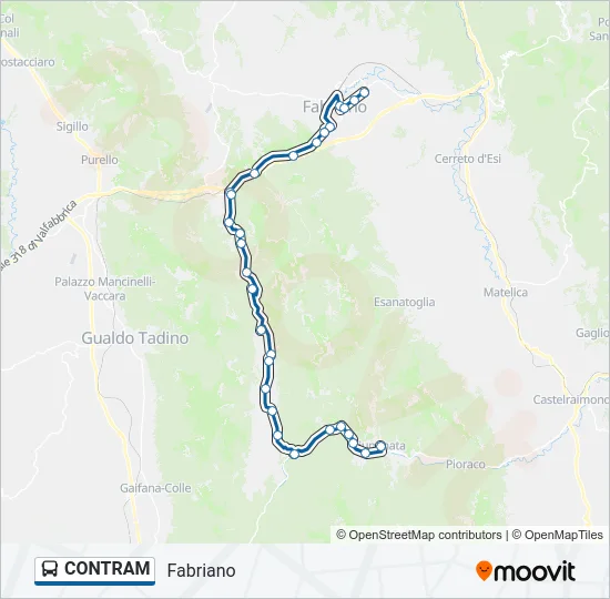 CONTRAM Bus Line Map