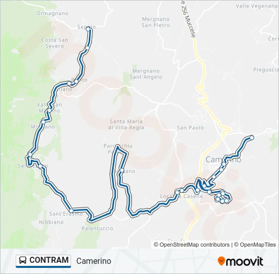 CONTRAM Bus Line Map