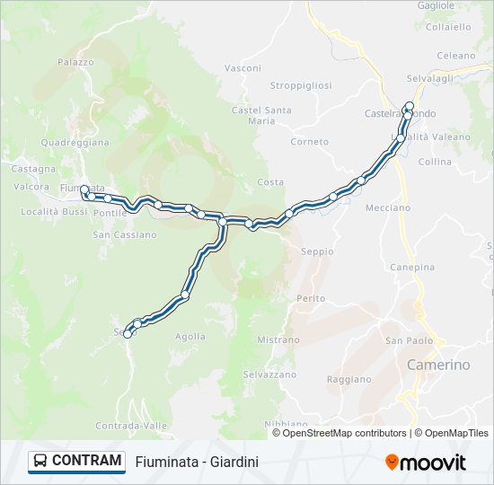 CONTRAM Bus Line Map