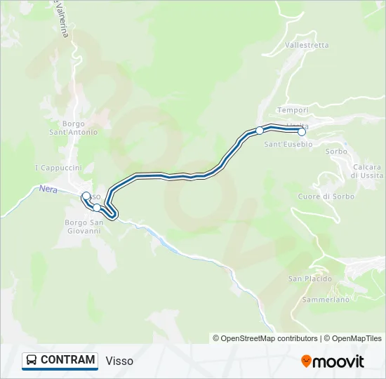 CONTRAM Bus Line Map