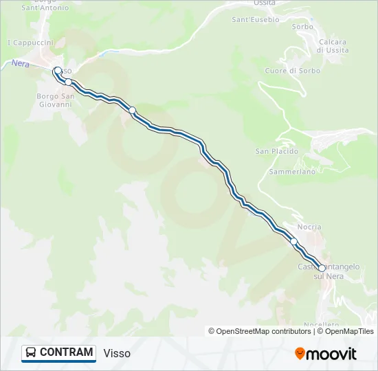 CONTRAM Bus Line Map