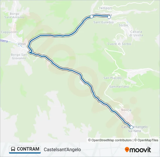 CONTRAM Bus Line Map