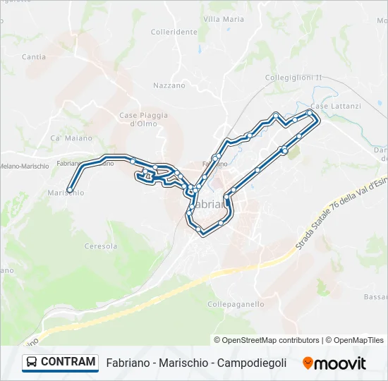 CONTRAM Bus Line Map