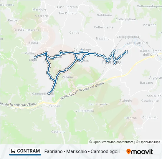 CONTRAM Bus Line Map