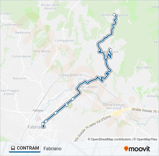 CONTRAM Bus Line Map