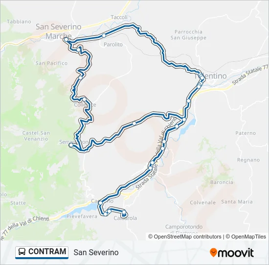 CONTRAM Bus Line Map